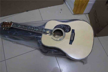 China AAAA all solid KOA wood guitar customize D shape body fancy acoustic electric guitar supplier