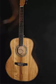 China AAAA all Solid imported olive wood OM body custom guitar acoustic electric guitar supplier