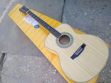 China AAAA pine wood all Solid OM body style guitara 14 frets imported wood custom solid acoustic electric guitar supplier