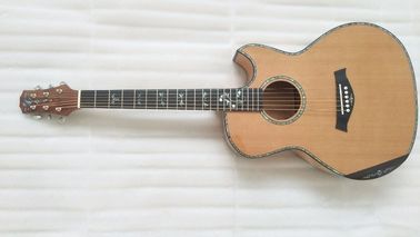 China AAAA all Solid cutaway body style guitara 14 frets imported wood arm rest acoustic electric guitar supplier