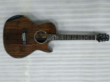 China AAAA handmade all Solid ebony wood single cut guitar 14 frets imported wood armrest GA acoustic electric guitar supplier
