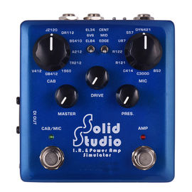 China Solid Studio IR Power Amp Simulator Guitar Multi Effect Pedal Dual Footswitch Builtin 8 Cabinet 8 Microphone True Bypass supplier