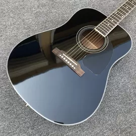 China 2019 Factory custom 6 acoustic guitar black Billie Joe electric acoustic electric guitar Free Shipping supplier