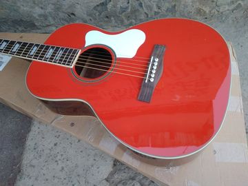 China Customize guitar professional OOO28 solid maroon color guitar grand 6 string acoustic guitar supplier