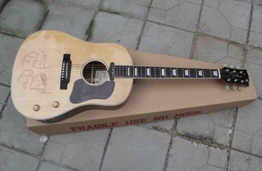 China Custom Shop Natural John Lennon J160E Acoustic Guitar customize logo on headstock is available free shipping cost supplier
