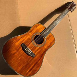 China 41&quot; KOA Wood 12 Strings D45K Body Abalone Inlay Ebony Fingerboard Acoustic Electric Guitar supplier