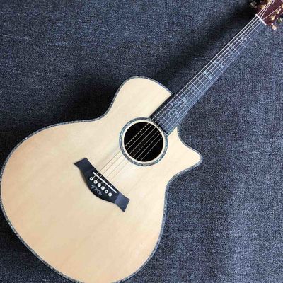 China Custom Rosewood Back Side Ebony Fingerboard 41 Inch Solid Spruce Top Acoustic Electric Guitar Customized LOGO is OK supplier