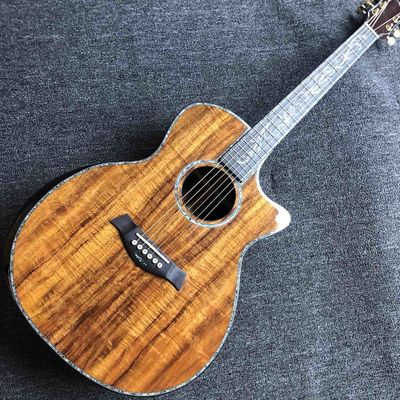 China 41 inch Solid KOA Top PS14 Acoustic Guitar Cocobolo Back Sides Real abalone Ebony Fingerboard TY Acoustic Guitar supplier