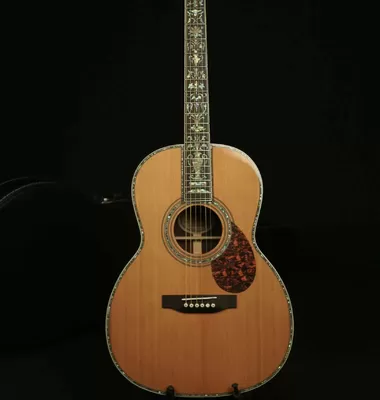 China Custom Full Solid Wood Handmade Acoustic Guitar India Rosewood Real Abalone Binding supplier