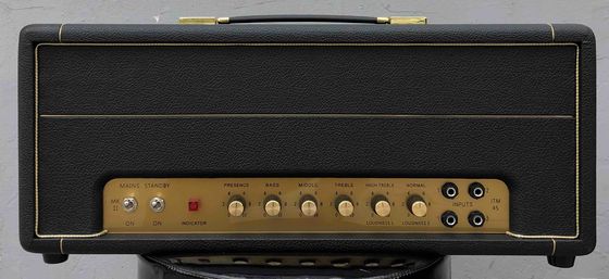 China Custom Grand JTM45 Handmade Amp Head 50W in Black with Imported Gold Stripe AAAAA Grade Cabinet supplier