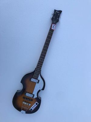 China Custom Flamed Tiger Top Maple Back Korean Hardwares Genuine Hofner HI-S ERIES B-Bass 4 Strings Bass Guitar supplier