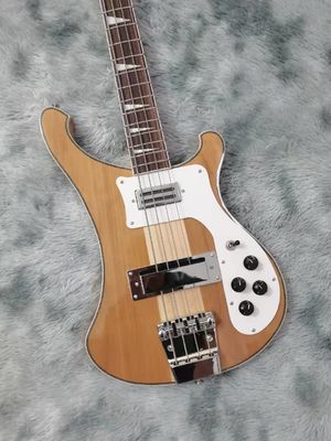 China Custom 4 String Bass Log Color Maple Neck Through Mahogany Body supplier