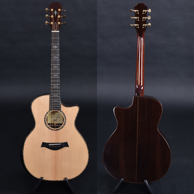 China Custom Grand 914c acoustic guitar solid spruce top 914ce acoustic electric guitar B Band A11 eq free shipping acoustic supplier