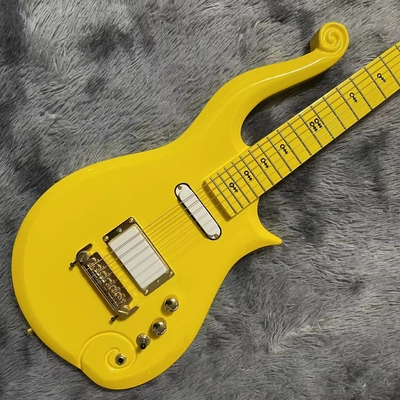 China Custom Maple Fingerboard Neck Mahogany Body Prince Cloud Electric Guitar with Yellow Color supplier