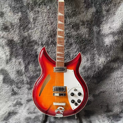 China Custom Flamed Maple Top Ricken 381 Style 6/12 String Electric Guitar in Cherry Burst Color supplier
