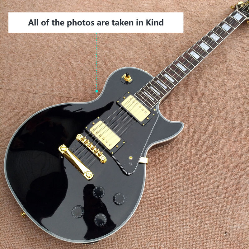 Guitar recording video appreciation custom mahogany black lpcustom electric guitar gold hardware