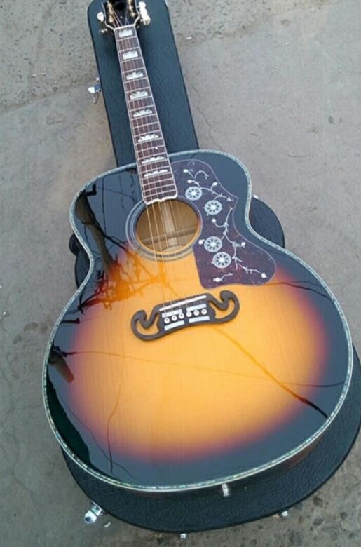 2018 New Chibson real abalone G200 deluxe acoustic guitar 100 abalone G200 luxury deluxe