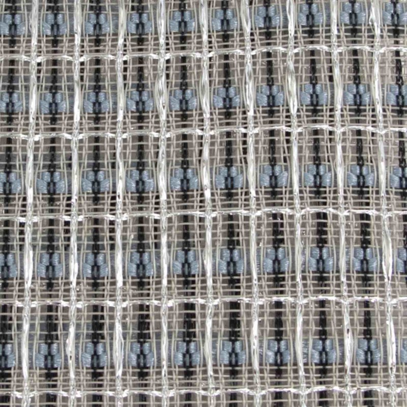 Guitar Speaker Grill Cloth Silver/White with Blue Accent grill