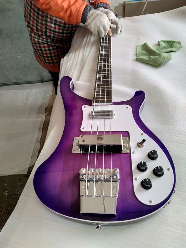 Quality Rick 4003 model Ricken 4 strings Electric Bass guitar in blue