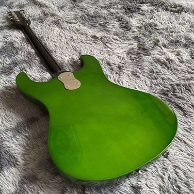 Custom Mosrite Electric guitar JRM Johnny Ramone Guitar with Water Ripple in Green Color supplier