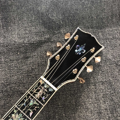 Custom Grand jumbo 43 inch J200 water ripple back side with kinds colors Acoustic Guitar life tree inlay neck, vintage supplier