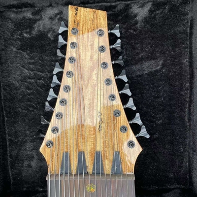 Custom 17 Strings Neck Through Body Electric Bass Guitar with Rosewood Fingerboard Fretless Inlay supplier