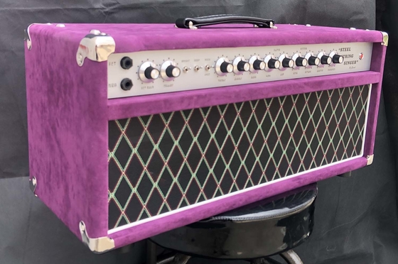 Custom Grand Tube Amplifier Head Steel String Singer SSS 100 in Purple Color 5881*4 12ax7*4 12at7*1 supplier