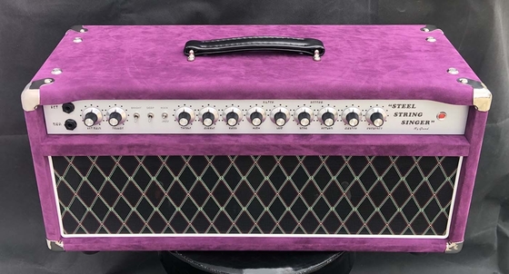 Custom Grand Tube Amplifier Head Steel String Singer SSS 100 in Purple Color 5881*4 12ax7*4 12at7*1 supplier