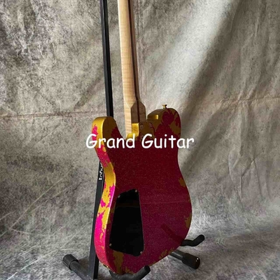 Custom Flamed Maple neck alder body HSH pickup locking tuner stainless steel fret reverse headstock aged relic Electric supplier