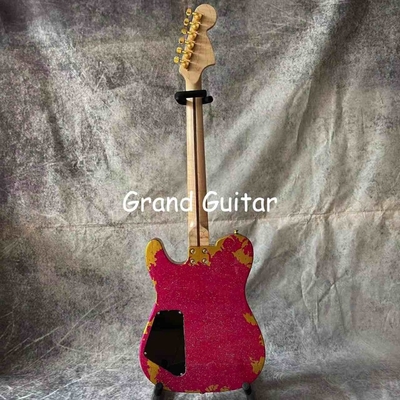 Custom Flamed Maple neck alder body HSH pickup locking tuner stainless steel fret reverse headstock aged relic Electric supplier