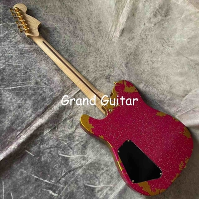 Custom Flamed Maple neck alder body HSH pickup locking tuner stainless steel fret reverse headstock aged relic Electric supplier