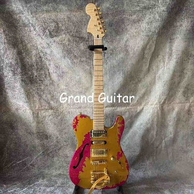 Custom Flamed Maple neck alder body HSH pickup locking tuner stainless steel fret reverse headstock aged relic Electric supplier