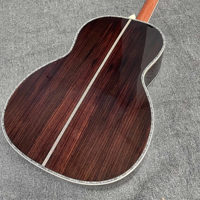 Custom 39 inch OOO body abalone binding slotted headstock cedar acoustic guitar supplier