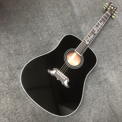 Custom 2023 dove elvis presley black acoustic guitar GB dove electric acoustic guitar supplier