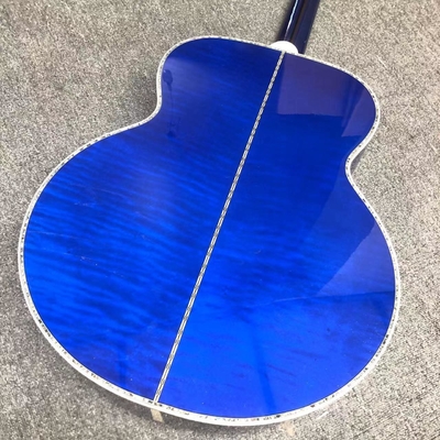 Custom 12 strings Blue color G200 classic acoustic guitar, Solid Sprue top,Factory Custom Maple body guitar supplier