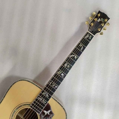 Custom Dove Style 6 Strings 41 inch Solid Rosewood Back Side Spruce Top OEM Acoustic Guitar in Natural Color supplier