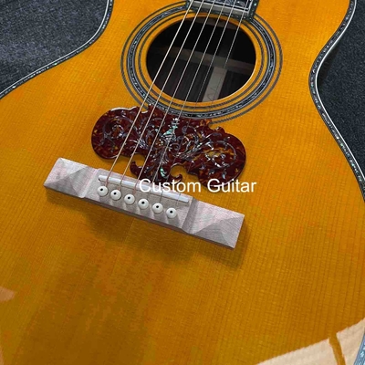 2023 New Martin style OOO Body Solid Rosewood Back Side Acoustic Guitar Abalone Binding supplier