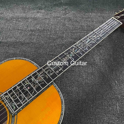 2023 New Martin style OOO Body Solid Rosewood Back Side Acoustic Guitar Abalone Binding supplier