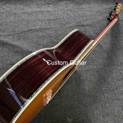 2023 New Martin style OOO Body Solid Rosewood Back Side Acoustic Guitar Abalone Binding supplier