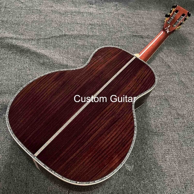 2023 New Martin style OOO Body Solid Rosewood Back Side Acoustic Guitar Abalone Binding supplier