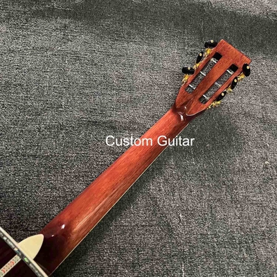 2023 New Martin style OOO Body Solid Rosewood Back Side Acoustic Guitar Abalone Binding supplier