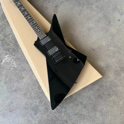 Custom special shape body ESP style electric guitar in black color glossing finish supplier