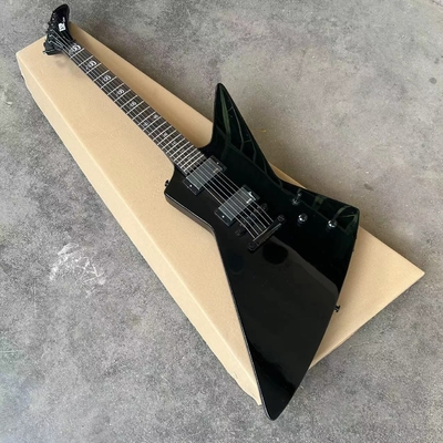 Custom special shape body ESP style electric guitar in black color glossing finish supplier