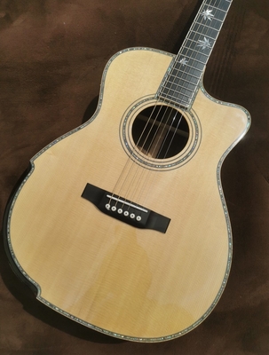 Custom 40 Inch GA Body All Solid Spruce Wood Acoustic Guitar supplier