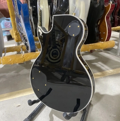 Custom GB Style LP Les Paul Electric Guitar, Mahogany Body, Ebony Fretboard, Black Color, Golden Hardware, Fret Binding supplier