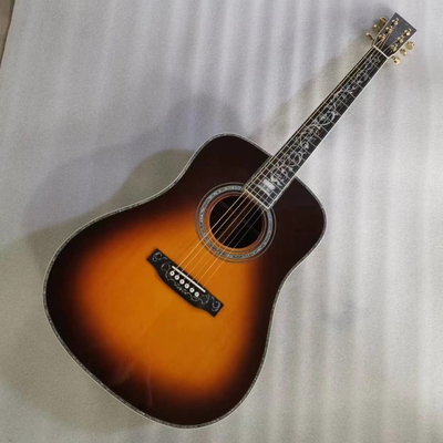 D Classic 45 Dreadnought acoustic guitar with natural Solid spruce TOP with Fishman EQ and hardcase logo supplier