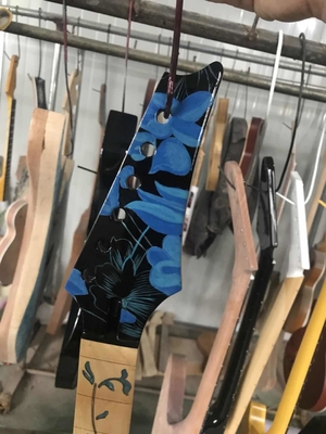 Custom Ibanez Style Jem77p Steve Vai Electric Guitar in Blue Floral Pattern supplier