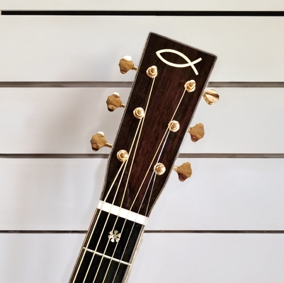 Custom Dark Brown Burst Solid Wood OM-42 / 45 Style Acoustic Guitar supplier