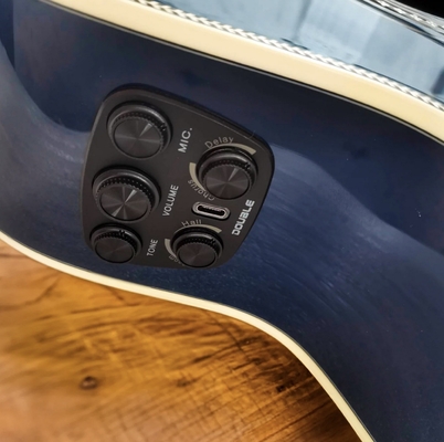 Navy Blue Solid Solid East Indian Rosewood Back Side OM Acoustic Guitar 000-14 Fret European Spruce Top supplier