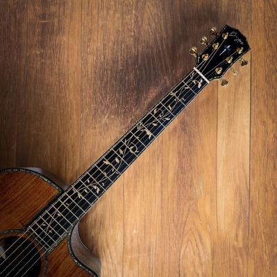 Custom GA 40&quot; Natural Solid KOA AAAAA Abalone Binding Acoustic Guitar supplier